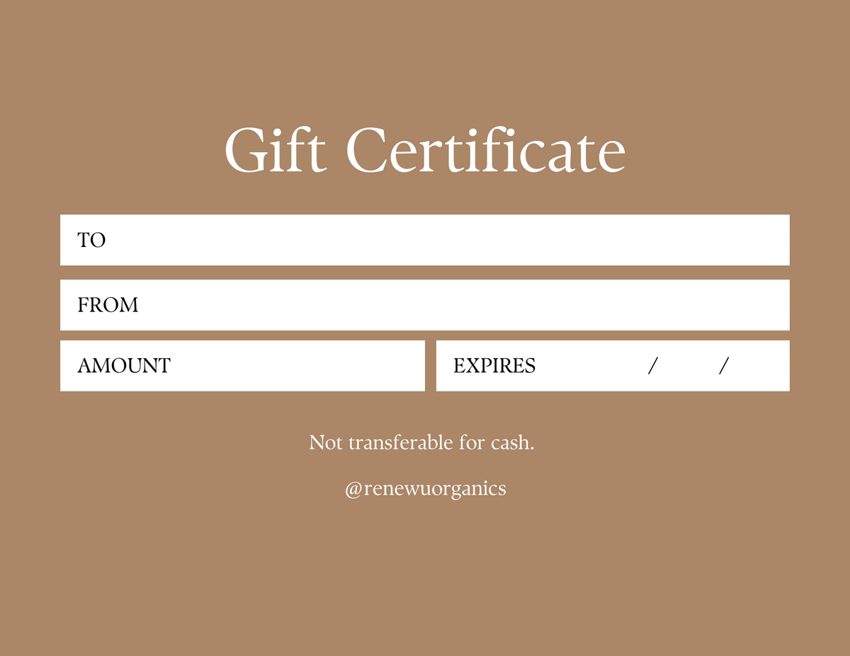 Renew U Organics Gift Card