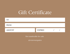 Renew U Organics Gift Card